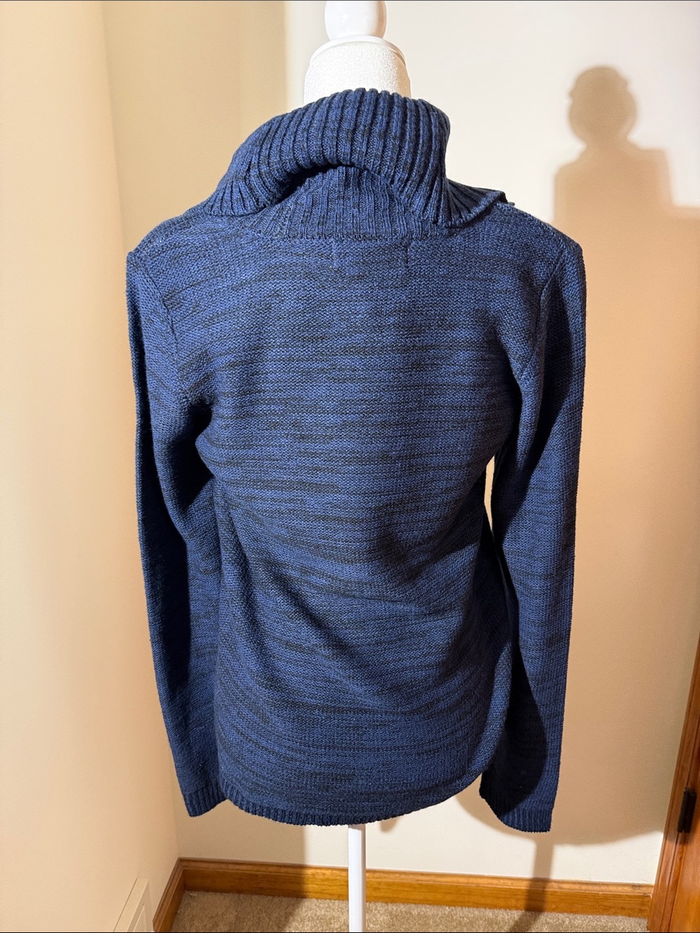 Emily Rose Navy Cowl-Neck Sweater with Side Zip - Picture 4 of 6